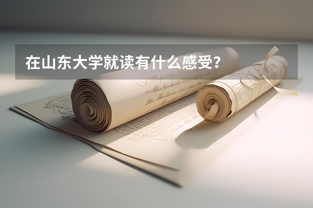 在山东大学就读有什么感受？