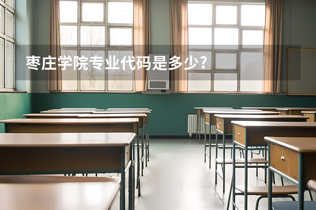 枣庄学院专业代码是多少?