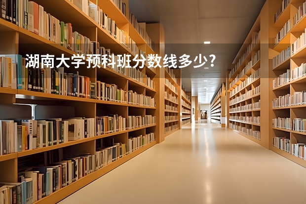 湖南大学预科班分数线多少?