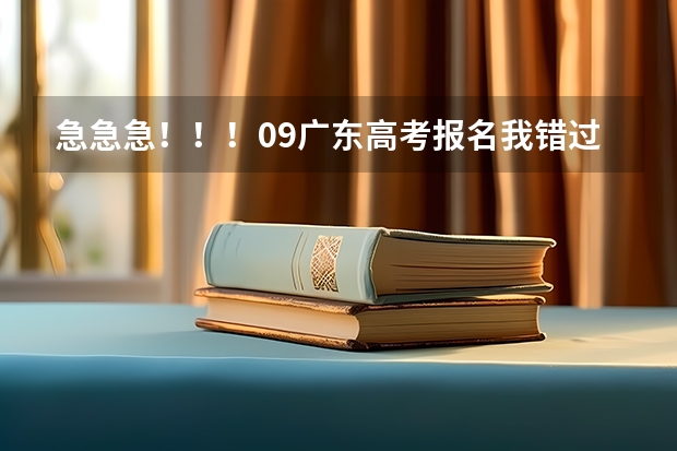 急急急！！！09广东高考报名我错过了时间，还可以补报吗？08年高考报名是可以补报的，09年的还可以吗？？