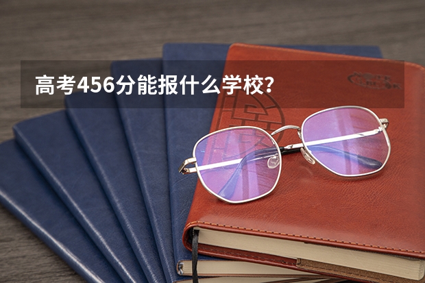 高考456分能报什么学校？