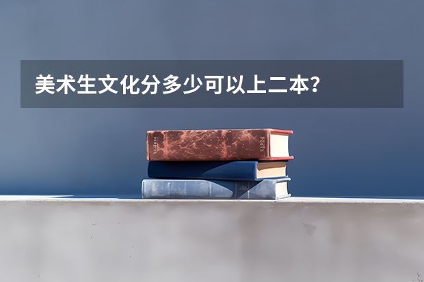 美术生文化分多少可以上二本？