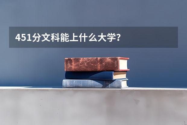 451分文科能上什么大学？