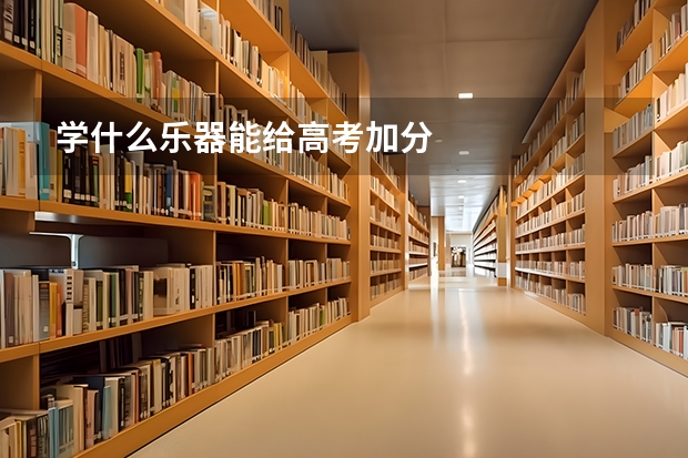 学什么乐器能给高考加分