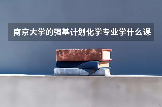 南京大学的强基计划化学专业学什么课程