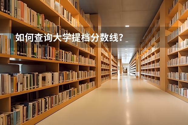 如何查询大学提档分数线？