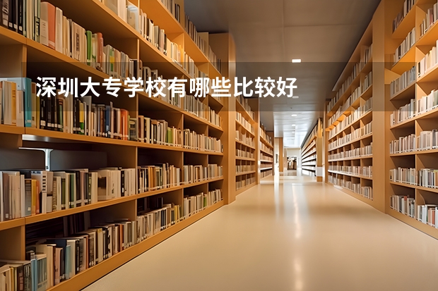 深圳大专学校有哪些比较好