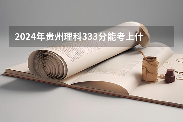 2024年贵州理科333分能考上什么大学？