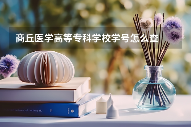 商丘医学高等专科学校学号怎么查