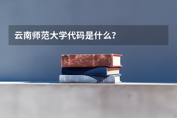 云南师范大学代码是什么？