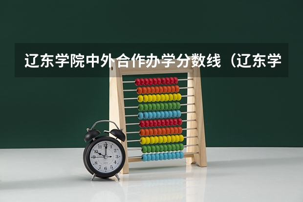 辽东学院中外合作办学分数线（辽东学院分数线）