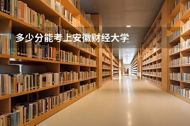 多少分能考上安徽财经大学