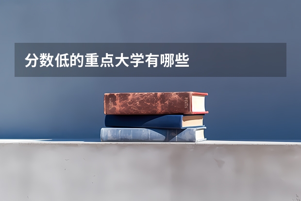 分数低的重点大学有哪些