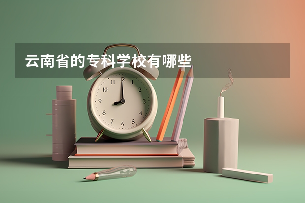 云南省的专科学校有哪些