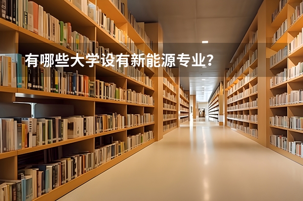 有哪些大学设有新能源专业？