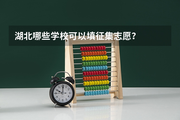 湖北哪些学校可以填征集志愿？