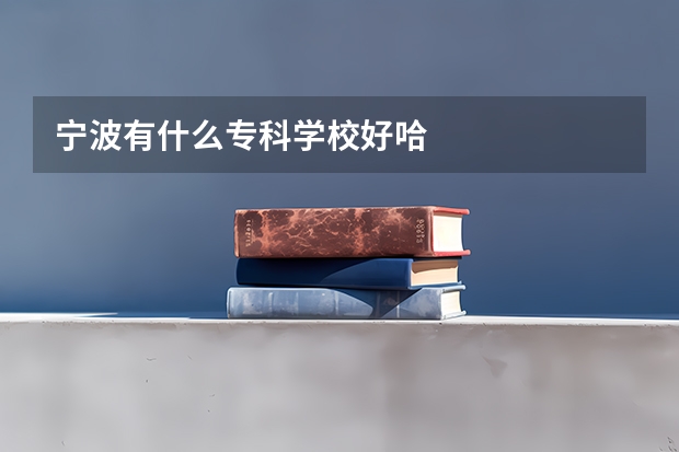 宁波有什么专科学校好哈