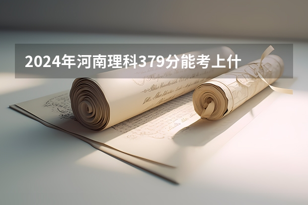 2024年河南理科379分能考上什么大学？