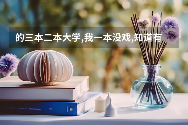 ...的三本二本大学,我一本没戏,知道有哪些学校分数线是多少?请说具体点...