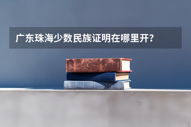 广东珠海少数民族证明在哪里开？