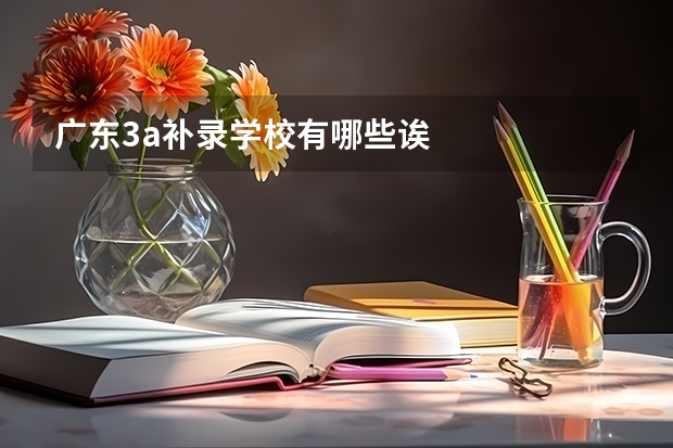 广东3a补录学校有哪些诶